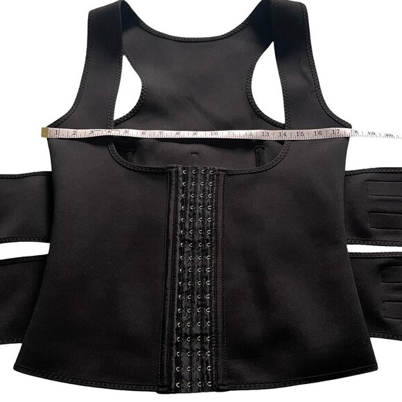 Waist Trainer Vest Corset Trimming Black Workout Tummy Control Cincher Medium - Picture 7 of 14